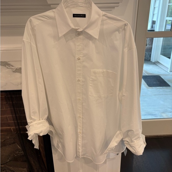 Balenciaga Oversized White Cotton Shirt NWT - Picture 5 of 10